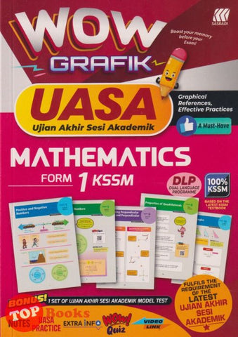 [TOPBOOKS Sasbadi] Wow Grafik UASA Mathematics DLP Form 1 KSSM (2023)