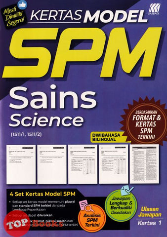 [TOPBOOKS Sasbadi] Kertas Model SPM Sains Dwibahasa (2023)