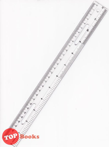 [TOPBOOKS Eighth] Transparent Plastic Straight Ruler 12 inch x 30 cm