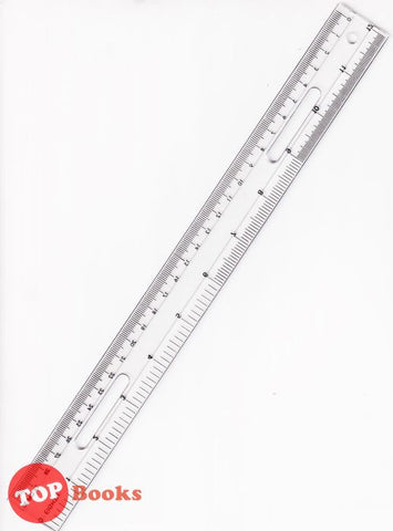 [TOPBOOKS Eighth] Transparent Plastic Straight Ruler 12 inch x 30 cm