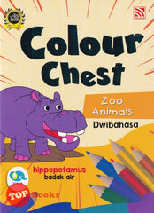 [TOPBOOKS Pelangi Kids] Colour Chest Zoo Animals Dwibahasa