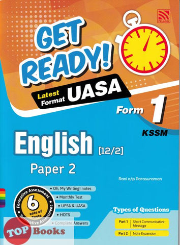 [TOPBOOKS Pelangi] Get Ready! UASA English Paper 2 Form 1 KSSM (2024)
