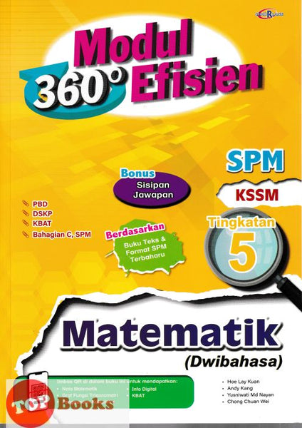 [TOPBOOKS Cemerlang] Modul 360 Efisien Matematik Tingkatan 5 KSSM Dwibahasa (2024)