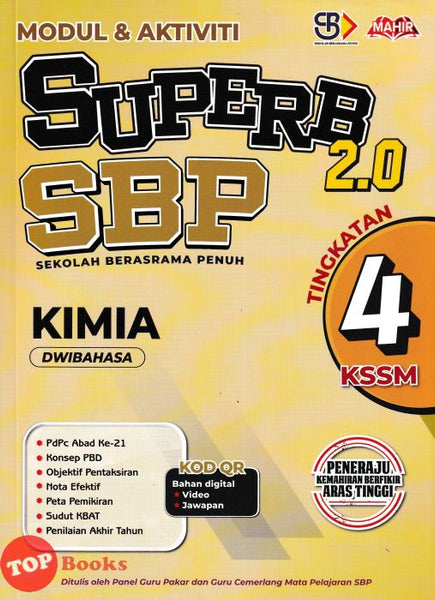 [TOPBOOKS Mahir] Modul & Aktiviti Superb 2.0 SBP Kimia Tingkatan 4 KSSM Dwibahasa (2024)