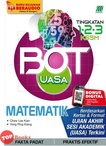 [TOPBOOKS Sasbadi] BOT UASA Matematik Tingkatan 1 2 3 KSSM (2024)