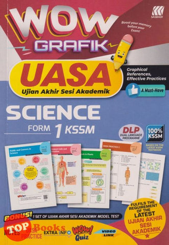 [TOPBOOKS Sasbadi] Wow Grafik UASA Science DLP Form 1 KSSM (2023)