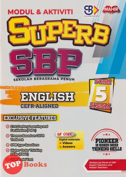 [TOPBOOKS Mahir] Modul & Aktiviti Superb SBP English CEFR Aligned Form 5 KSSM (2023)