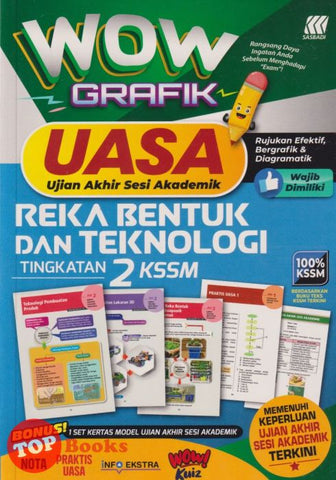 [TOPBOOKS Sasbadi] Wow Grafik UASA Reka Bentuk Dan Teknologi Tingkatan 2 KSSM (2023)