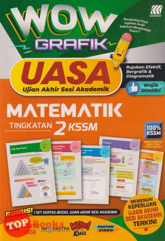 [TOPBOOKS Sasbadi] Wow Grafik UASA Matematik Tingkatan 2 KSSM (2023)