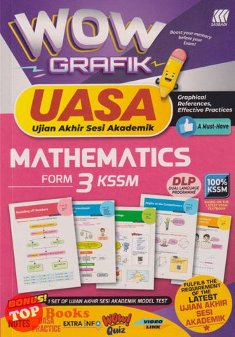 [TOPBOOKS Sasbadi] Wow Grafik UASA Mathematics DLP Form 3 KSSM (2023)