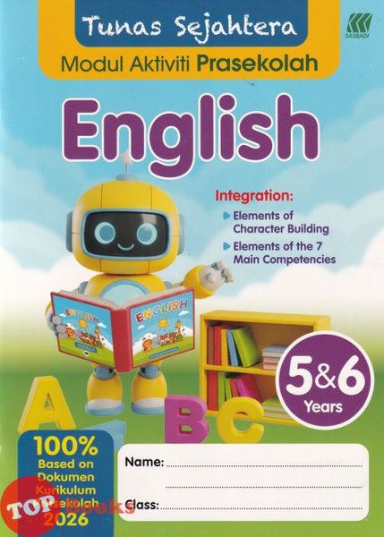 [TOPBOOKS Sasbadi Kids] Tunas Sejahtera Modul Aktiviti Prasekolah English 5 & 6 Years (2026)