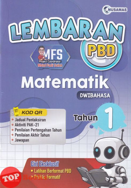 [TOPBOOKS Nusamas] Lembaran PBD Matematik Tahun 1 Dwibahasa (2026)