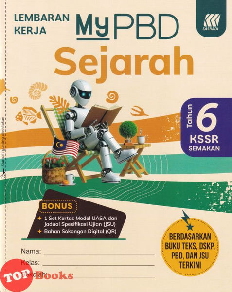 [TOPBOOKS Sasbadi] Lembaran Kerja MyPBD Sejarah Tahun 6 KSSR Semakan (2026)