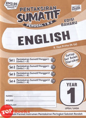 [TOPBOOKS Ilmu Didik] Pentaksiran Sumatif Penggal 1 & 2 Edisi Baharu English Tahun 1 (2026)