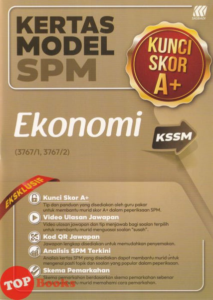 [TOPBOOKS Sasbadi] Kertas Model SPM Kunci Skor A+ Ekonomi KSSM (2026)