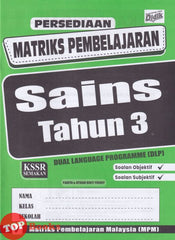 [TOPBOOKS Ilmu Didik] Persediaan Matriks Pembelajaran Sains Tahun 3 KSSR Semakan DLP (2026)