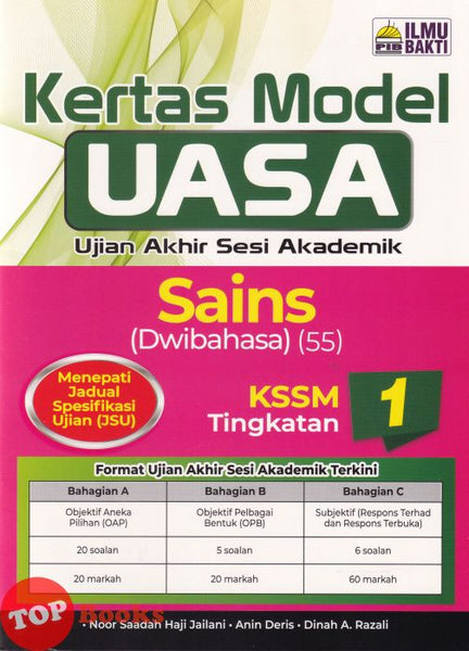 [TOPBOOKS Ilmu Bakti] Kertas Model UASA Sains Tingkatan 1 KSSM Dwibahasa (2026)