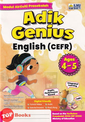 [TOPBOOKS Ilmu Bakti Kids] Modul Aktiviti Prasekolah Adik Genius English CEFR Ages 4 5  (2026)