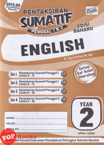 [TOPBOOKS Ilmu Didik] Pentaksiran Sumatif Penggal 1 & 2 Edisi Baharu English Tahun 2 (2026)