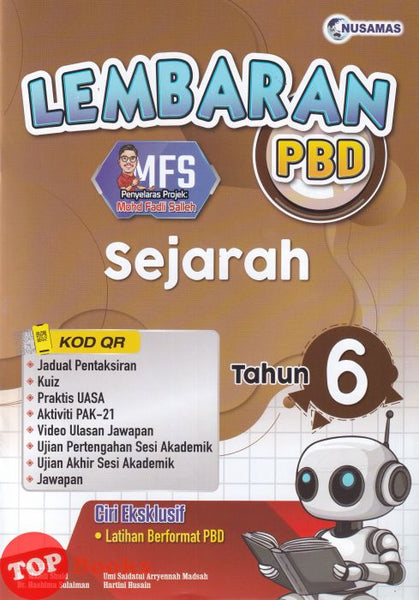 [TOPBOOKS Nusamas] Lembaran PBD Sejarah Tahun 6 (2026)