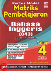 [TOPBOOKS Vision] Kertas Model Matriks Pembelajaran Bahasa Inggeris CEFR Aligned Tahun 4 KSSR Semakan (2026)