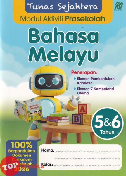 [TOPBOOKS Sasbadi Kids] Tunas Sejahtera Modul Aktiviti Prasekolah Bahasa Melayu  5 & 6 Tahun (2026)