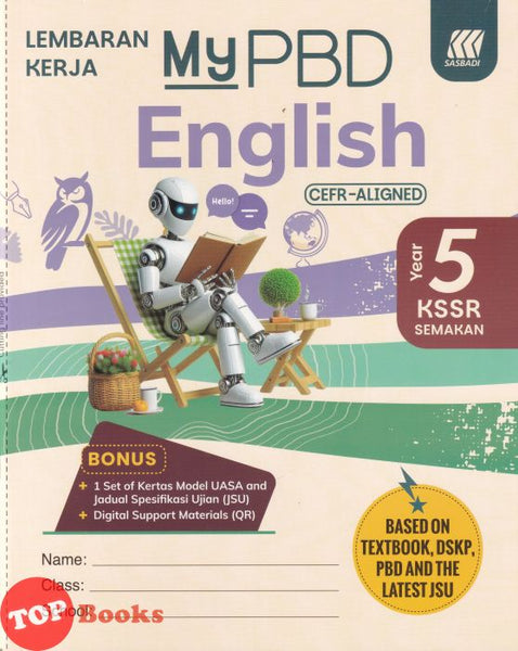 [TOPBOOKS Sasbadi] Lembaran Kerja MyPBD English CEFR Aligned Year 5 KSSR Semakan (2026)