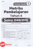 [TOPBOOKS Ilmu Bakti] Kertas Model Matriks Pembelajaran Sains Tahun 4 KSSR Semakan Dwibahasa (2026)