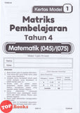 [TOPBOOKS Ilmu Bakti] Kertas Model Matriks Pembelajaran Matematik Tahun 4 KSSR Semakan Dwibahasa (2026)