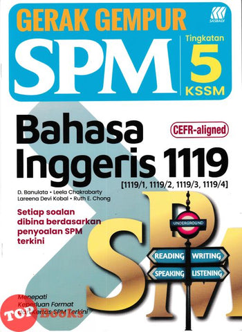 [TOPBOOKS Sasbadi] Gerak Gempur SPM Bahasa Inggeris CEFR-Aligned Tingkatan 5 KSSM (2025)