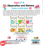 [TOPBOOKS Pelangi Kids] Observation And Memory Sticker Activity Book 3 Ages 3-6
