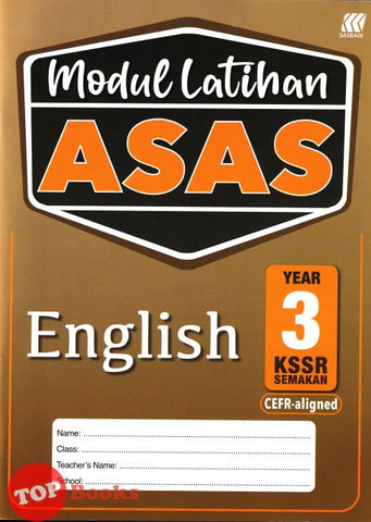 [TOPBOOKS Sasbadi] Modul Latihan Asas English Year 3 KSSR Semakan (2024)