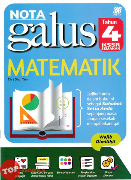 [TOPBOOKS Sasbadi] Nota Galus Matematik Tahun 4 KSSR Semakan (2025)