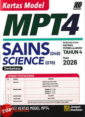 [TOPBOOKS Sasbadi] Kertas Model MPT4 Sains Tahun 4 KSSR Semakan Dwibahasa (2026)
