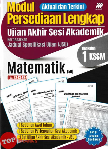 [TOPBOOKS Sasbadi] Modul Persediaan Lengkap UASA Matematik Tingkatan 1 KSSM Dwibahasa (2026)