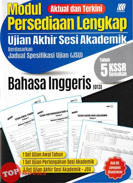 [TOPBOOKS Sasbadi] Modul Persediaan Lengkap UASA Bahasa Inggeris Tahun 5 KSSR Semakan (2026)