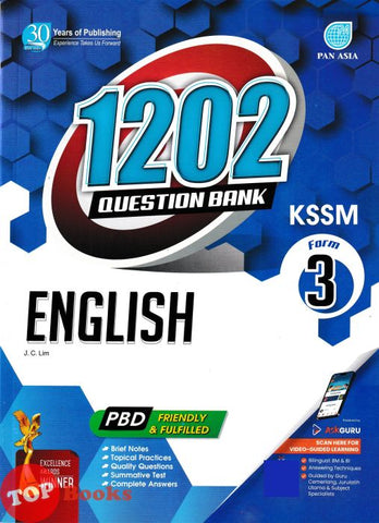 [TOPBOOKS Pan Asia] 1202 Question Bank English Form 3 KSSM (2024)