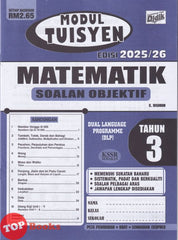 [TOPBOOKS Ilmu Didik] Modul Tuisyen Matematik Soalan Objektif Tahun 3 KSSR Semakan DLP (2025)