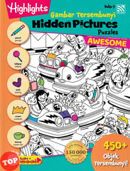 [TOPBOOKS Pelangi Kids] Highlights Gambar Tersembunyi Hidden Pictures Puzzles Awesome Buku 9 (English & Malay)