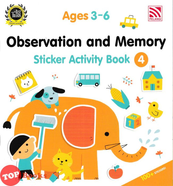 [TOPBOOKS Pelangi Kids] Observation And Memory Sticker Activity Book 4 Ages 3-6