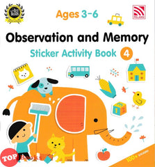 [TOPBOOKS Pelangi Kids] Observation And Memory Sticker Activity Book 4 Ages 3-6