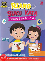 [TOPBOOKS Pelangi Kids] Riang Suku Kata Bersama Sara Dan Zaki Buku 4 (2023)