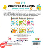 [TOPBOOKS Pelangi Kids] Observation And Memory Sticker Activity Book 4 Ages 3-6
