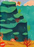 [TOPBOOKS Pelangi Kids] Sticker Play Set Play Anywhere You Like! Sea Animals Deep Sea Adventures