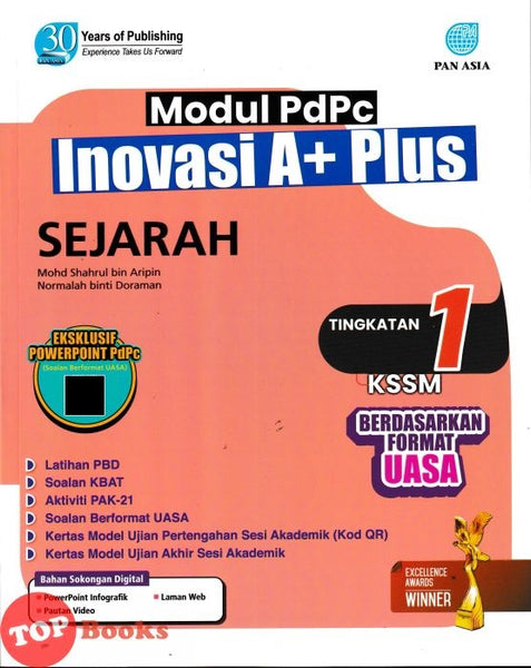 [TOPBOOKS Pan Asia] Modul PdPc Inovasi A+ Plus Sejarah Tingkatan 1 KSSM (2026)