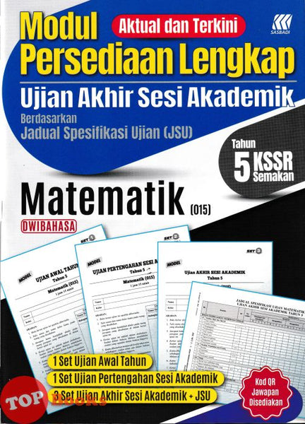 [TOPBOOKS Sasbadi] Modul Persediaan Lengkap UASA Matematik Tahun 5 KSSR Semakan Dwbahasa (2026)