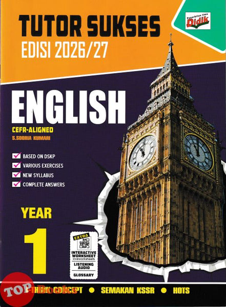 [TOPBOOKS Ilmu Didik] Tutor Sukses English CEFR-Aligned Year 1 Semakan KSSR (2026)