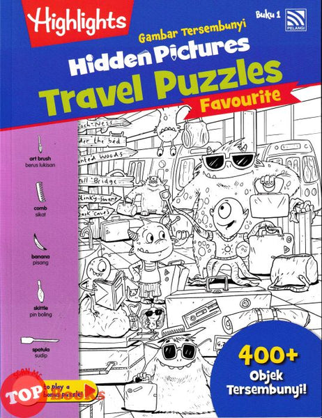 [TOPBOOKS Pelangi Kids] Highlights Gambar Tersembunyi Hidden Pictures Travel Puzzles Favourite Buku 1 (English & Malay)