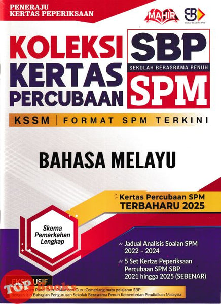 [TOPBOOKS Mahir] Koleksi Kertas Percubaan SPM SBP Bahasa Melayu KSSM (2026)