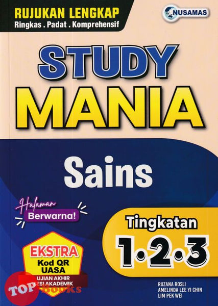 [TOPBOOKS Nusamas] Study Mania Sains Tingkatan 1 2 3 (2024)